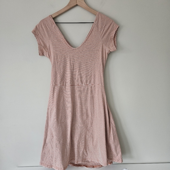 Pact Orange Stripe Organic Cotton Cross Back Midi Dress - Picture 4 of 13